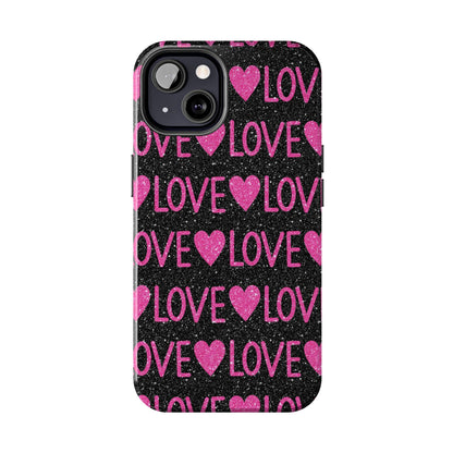 Pink Glitter Love iPhone Case - BOGO Cases