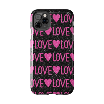 Pink Glitter Love iPhone Case - BOGO Cases