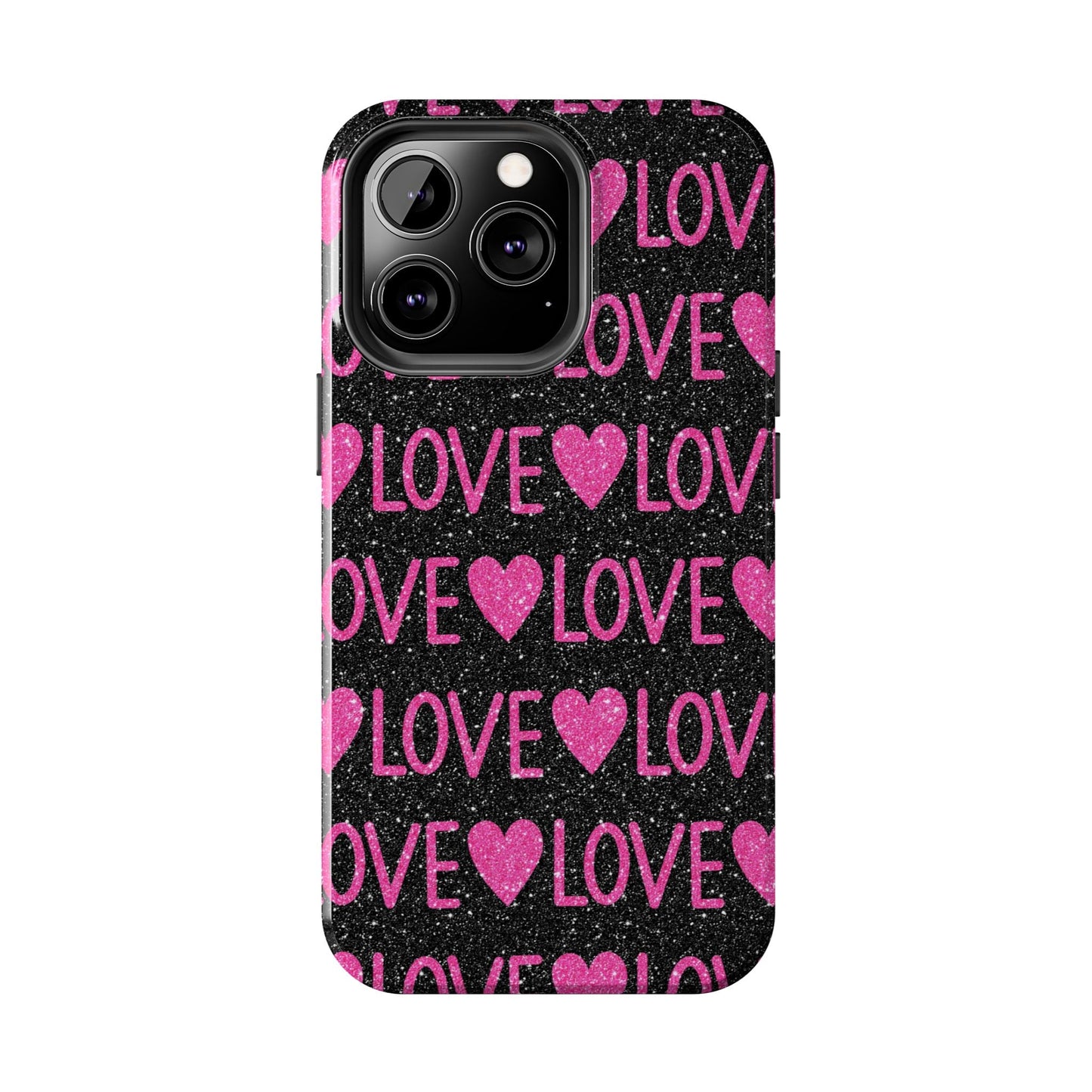 Pink Glitter Love iPhone Case - BOGO Cases