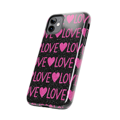 Pink Glitter Love iPhone Case - BOGO Cases