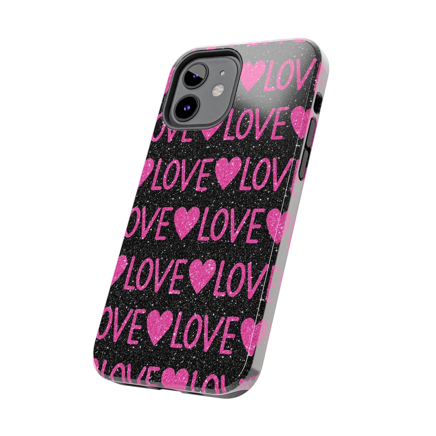 Pink Glitter Love iPhone Case - BOGO Cases