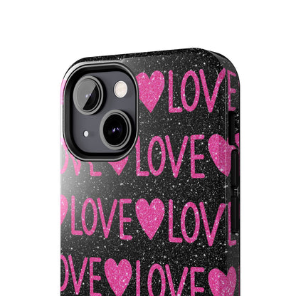 Pink Glitter Love iPhone Case - BOGO Cases
