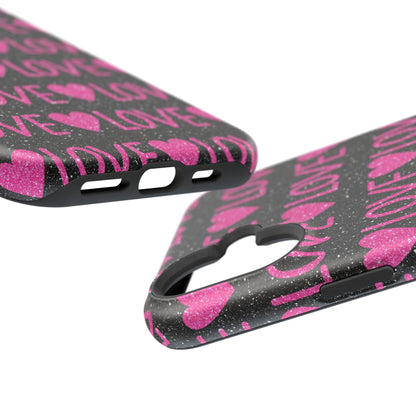 Pink Glitter Love MagSafe Case - BOGO Cases
