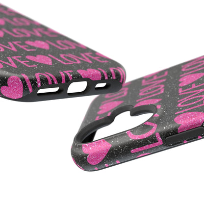 Pink Glitter Love MagSafe Case - BOGO Cases