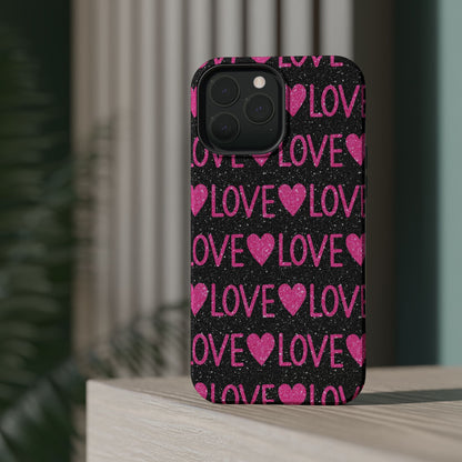 Pink Glitter Love MagSafe Case - BOGO Cases