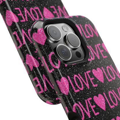 Pink Glitter Love MagSafe Case - BOGO Cases