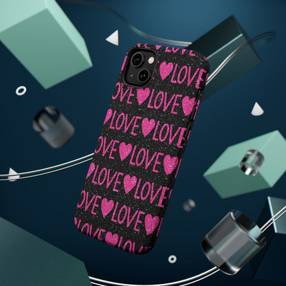 Pink Glitter Love MagSafe Case - BOGO Cases