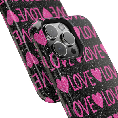 Pink Glitter Love MagSafe Case - BOGO Cases
