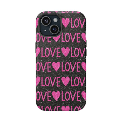 Pink Glitter Love MagSafe Case - BOGO Cases
