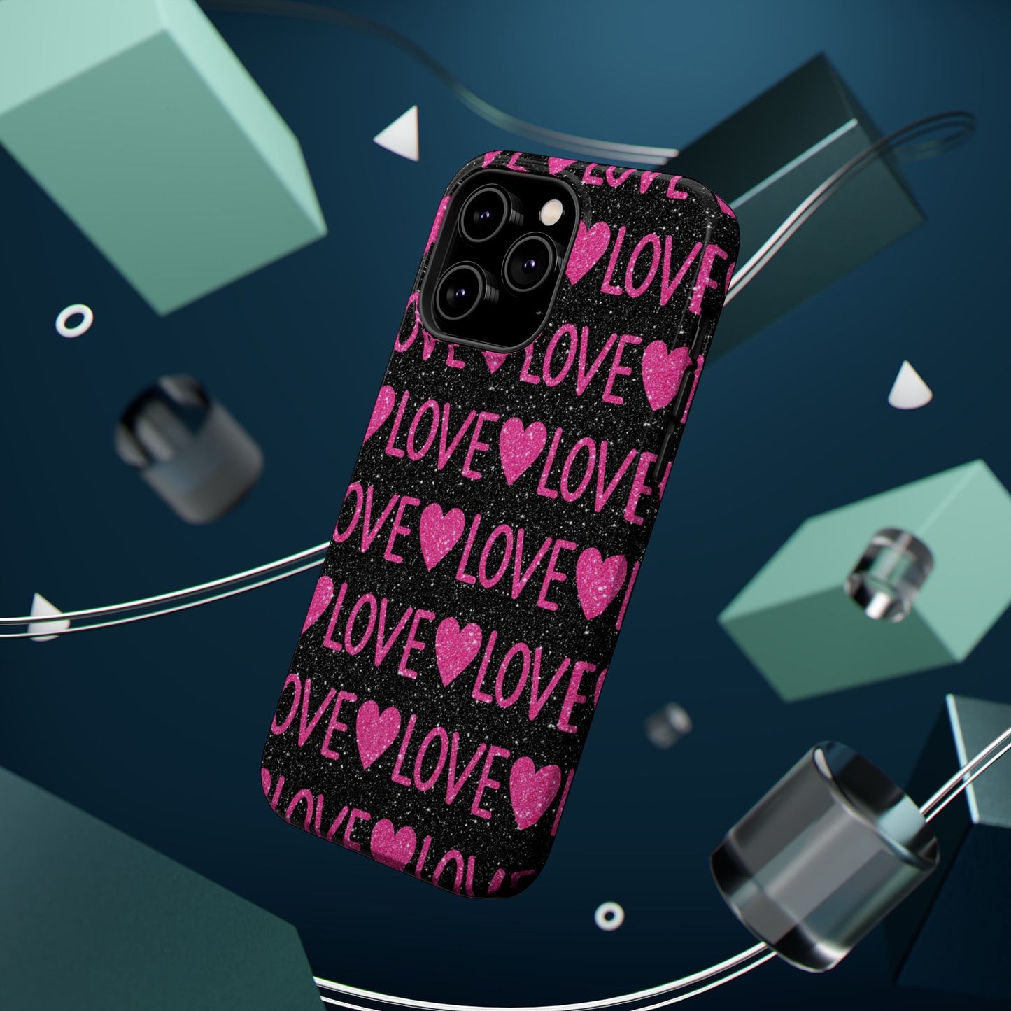 Pink Glitter Love MagSafe Case - BOGO Cases