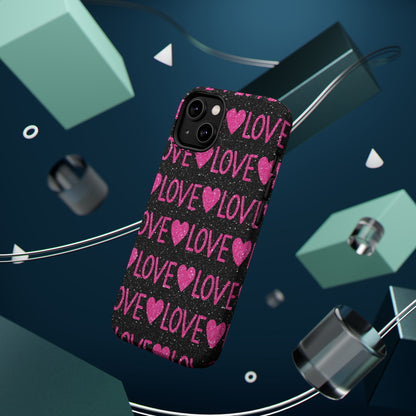 Pink Glitter Love MagSafe Case - BOGO Cases