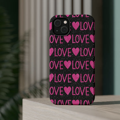 Pink Glitter Love MagSafe Case - BOGO Cases