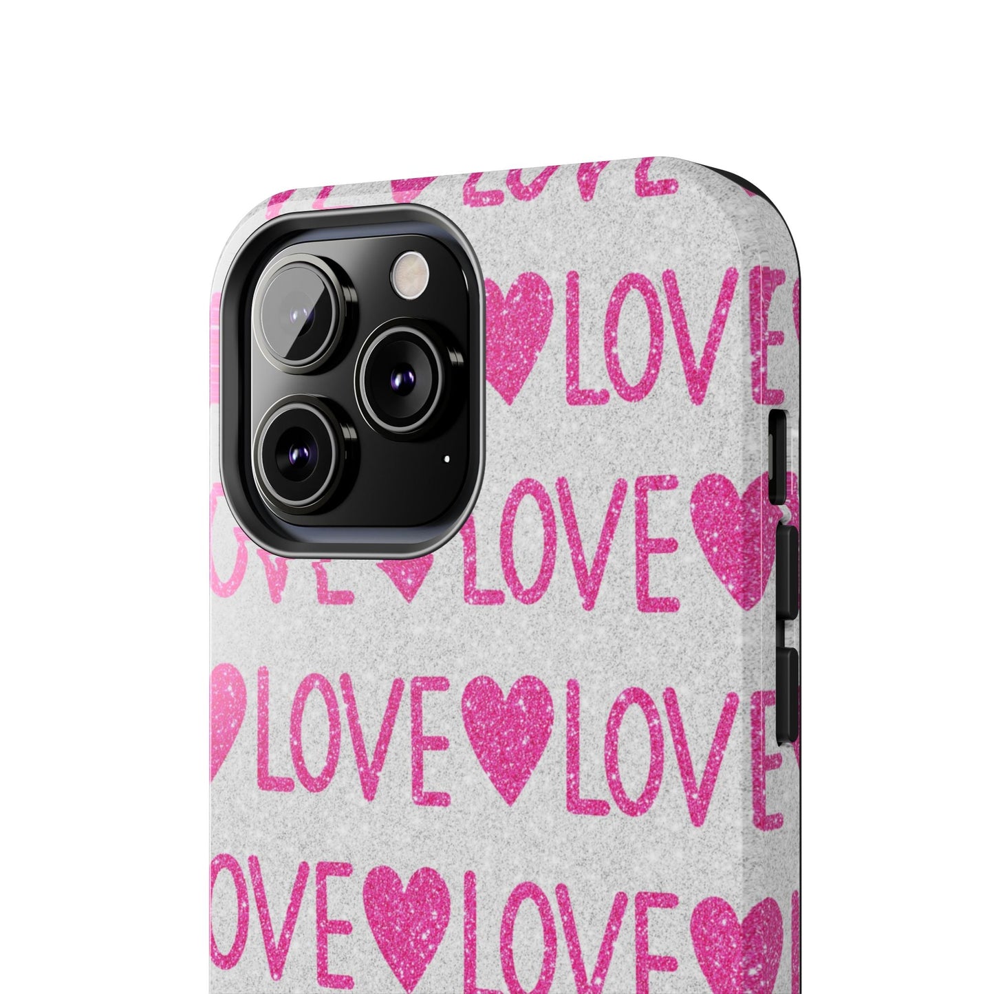 Pink Glitter Love Pattern – iPhone Series Case - BOGO Cases