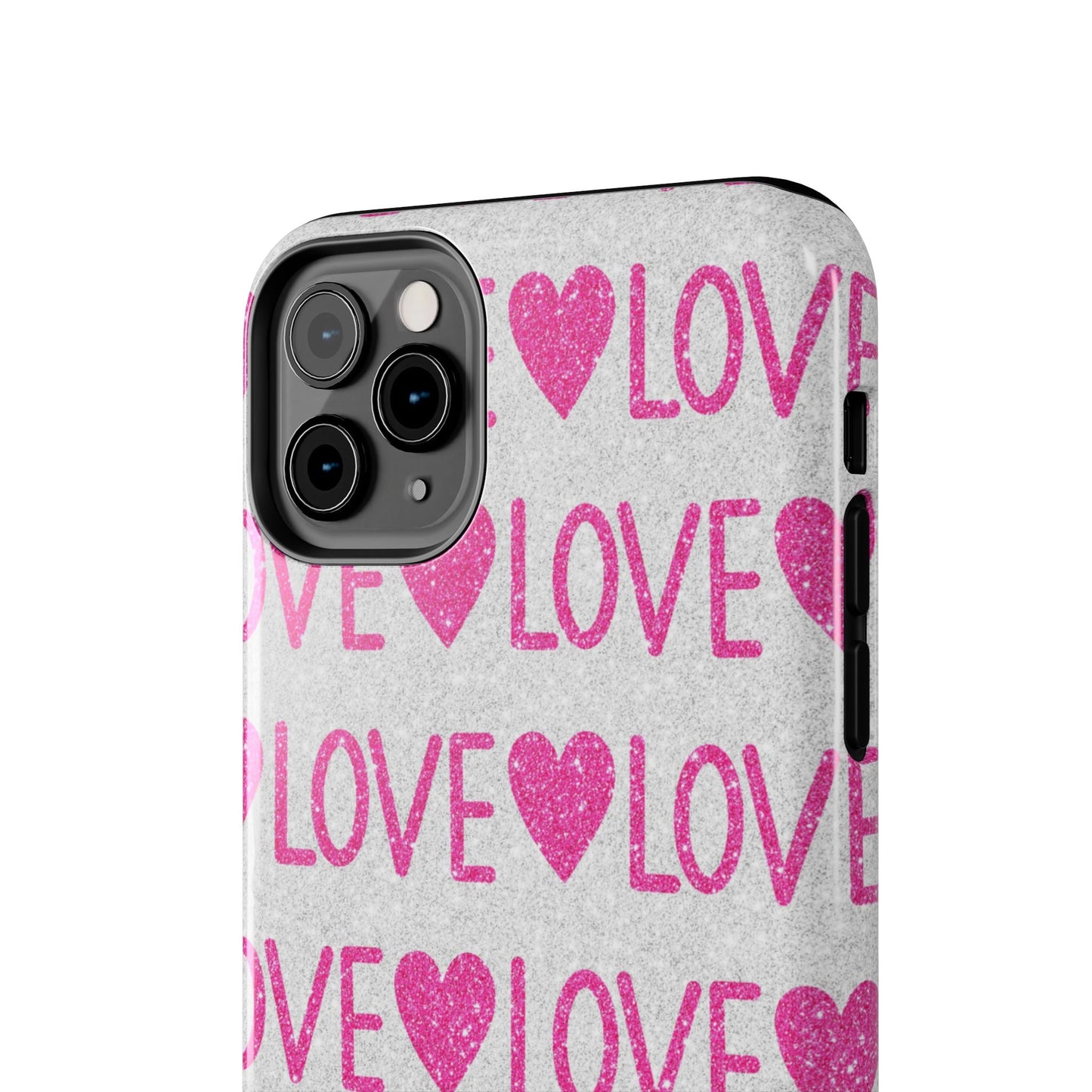 Pink Glitter Love Pattern – iPhone Series Case - BOGO Cases