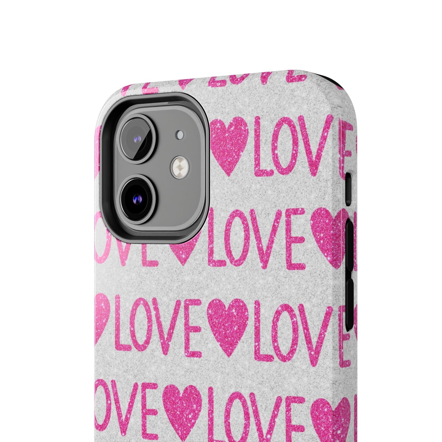 Pink Glitter Love Pattern – iPhone Series Case - BOGO Cases