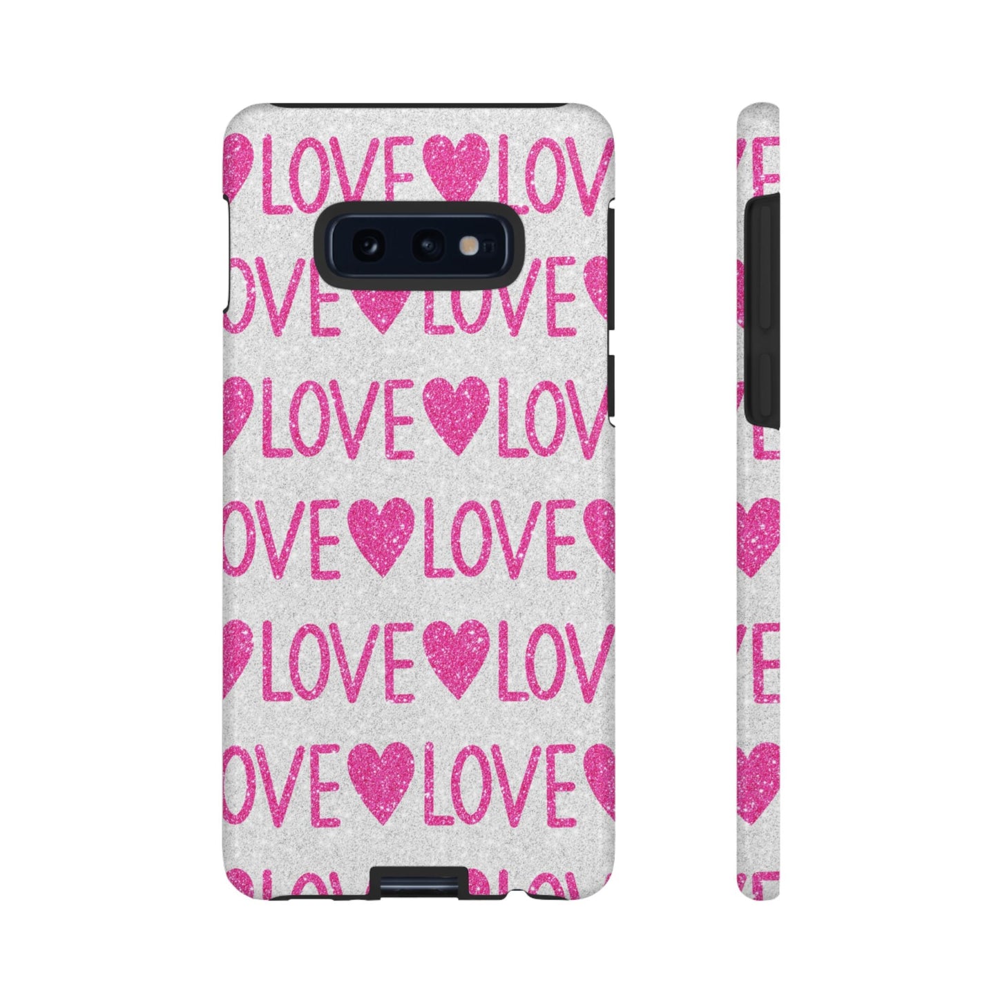 Pink Glitter Love Pattern – Samsung Galaxy Case - BOGO Cases