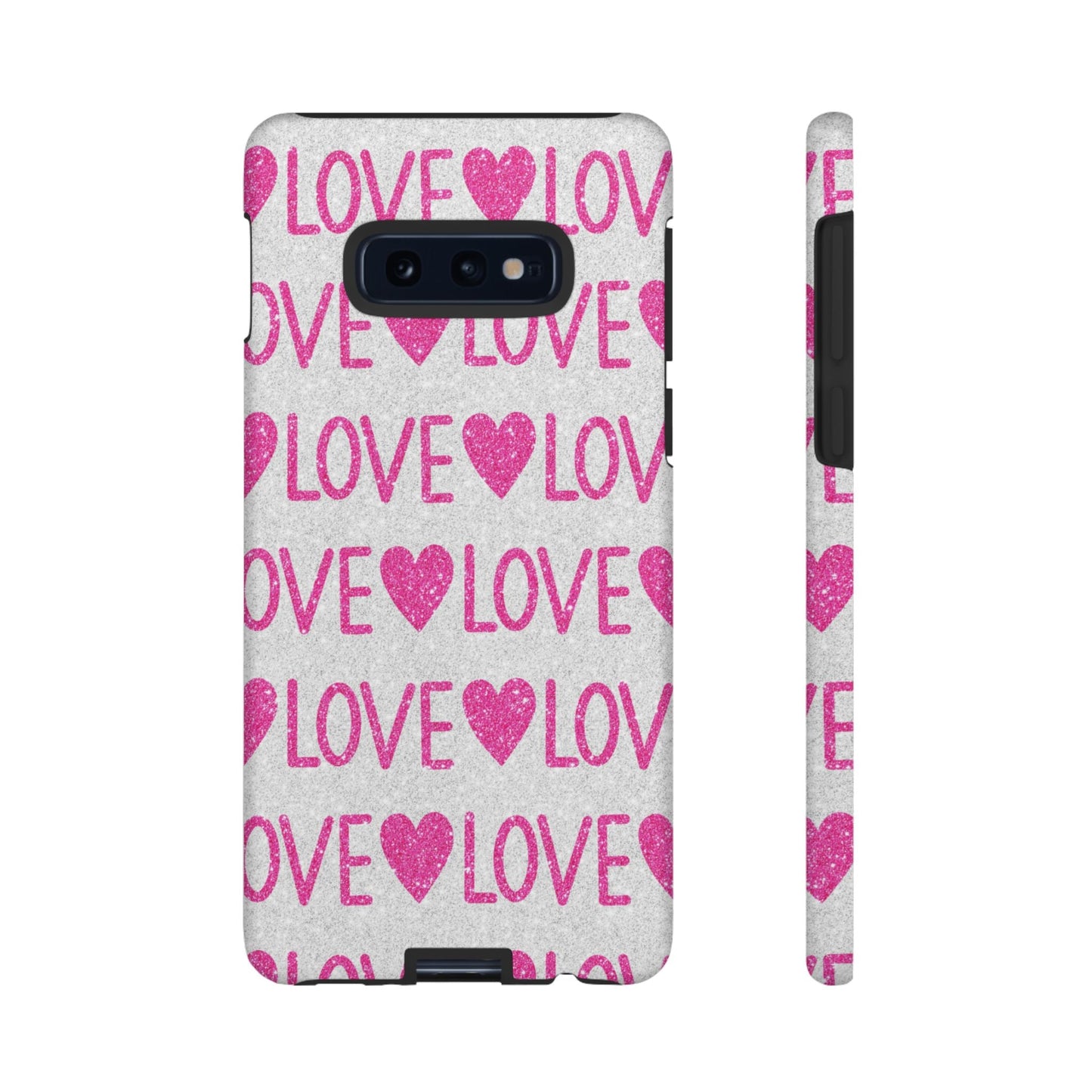 Pink Glitter Love Pattern – Samsung Galaxy Case - BOGO Cases