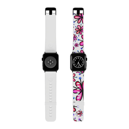  Pink Retro Bloom Apple Watch Band - BOGO Cases
