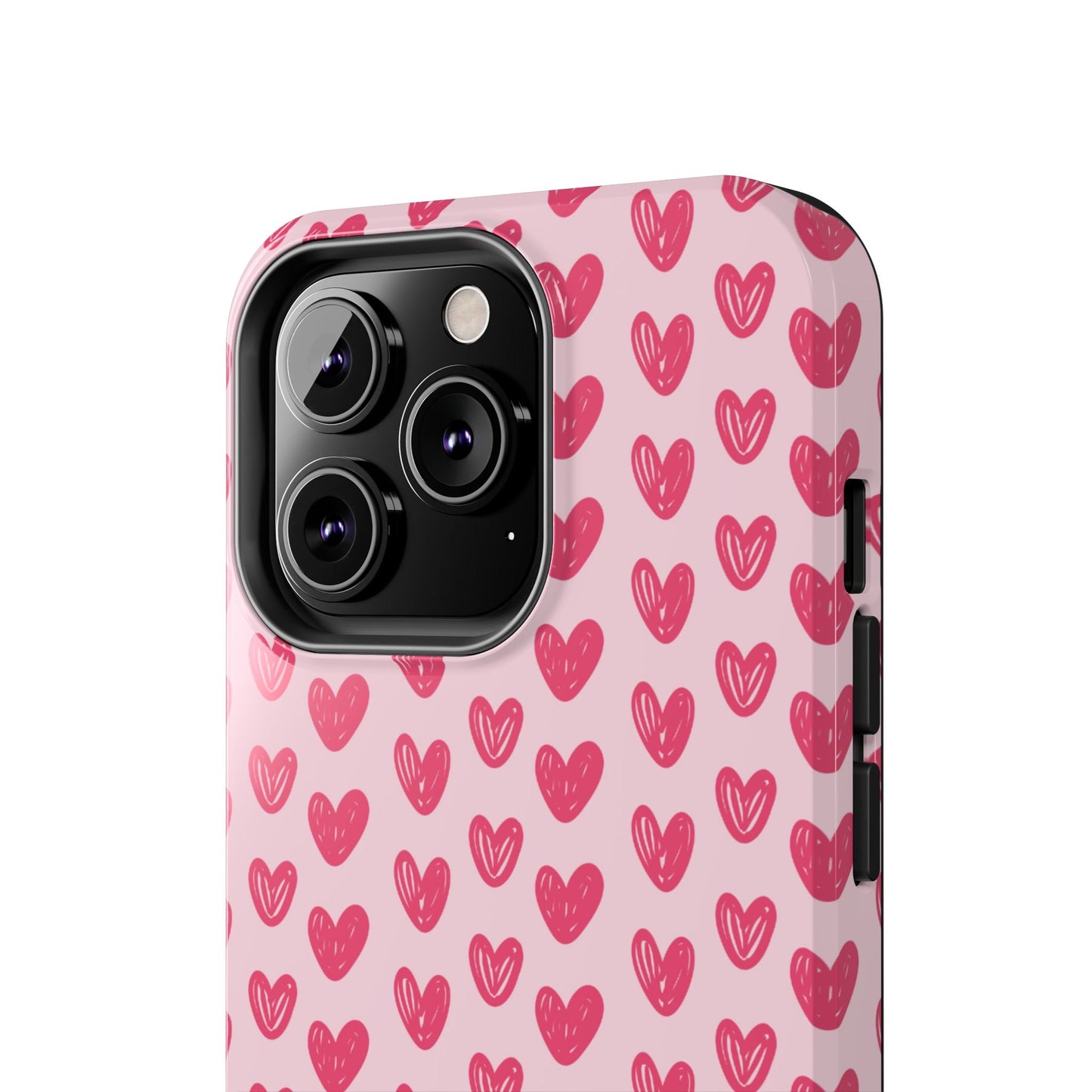 Pink Sketched Hearts – iPhone Case - BOGO Cases