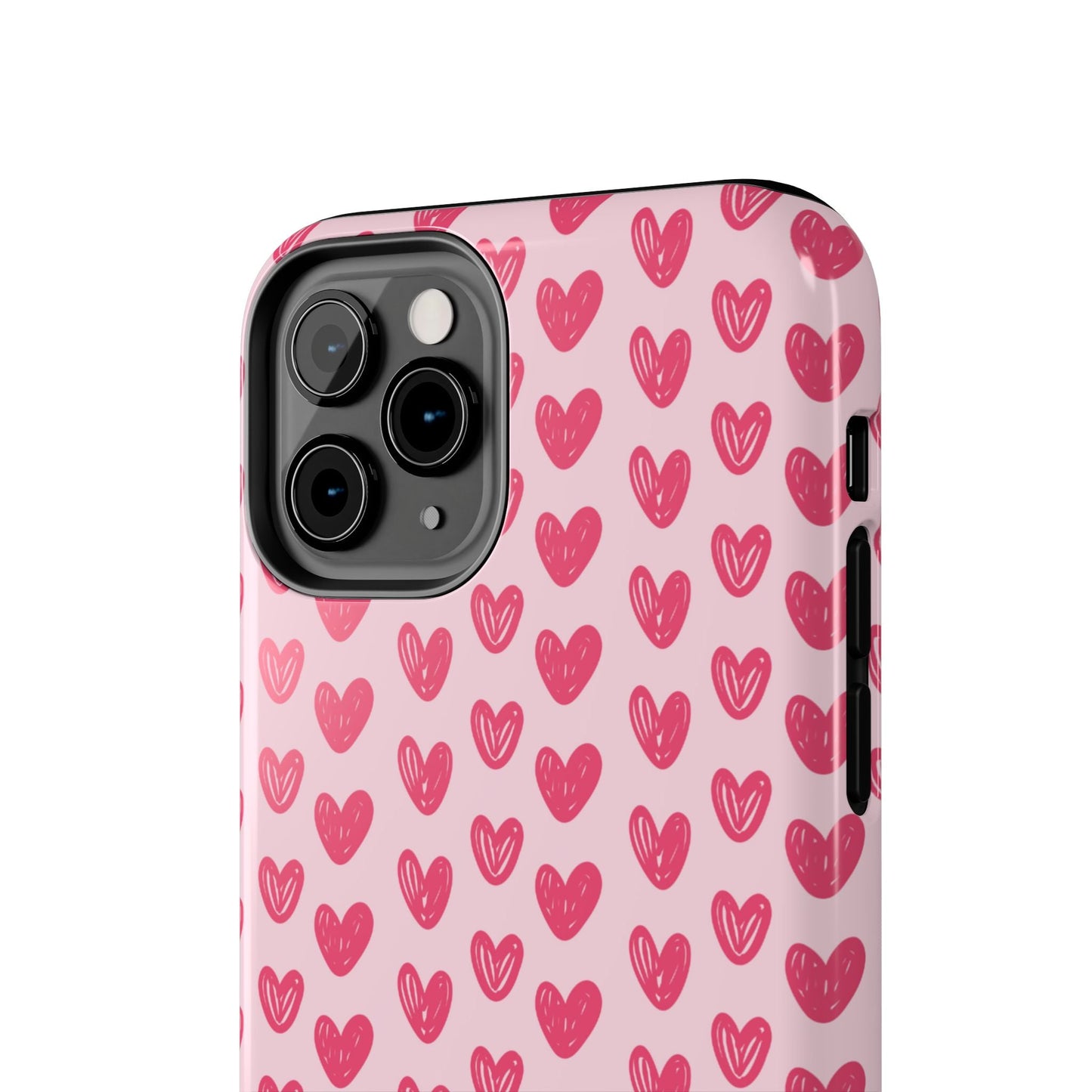 Pink Sketched Hearts – iPhone Case - BOGO Cases