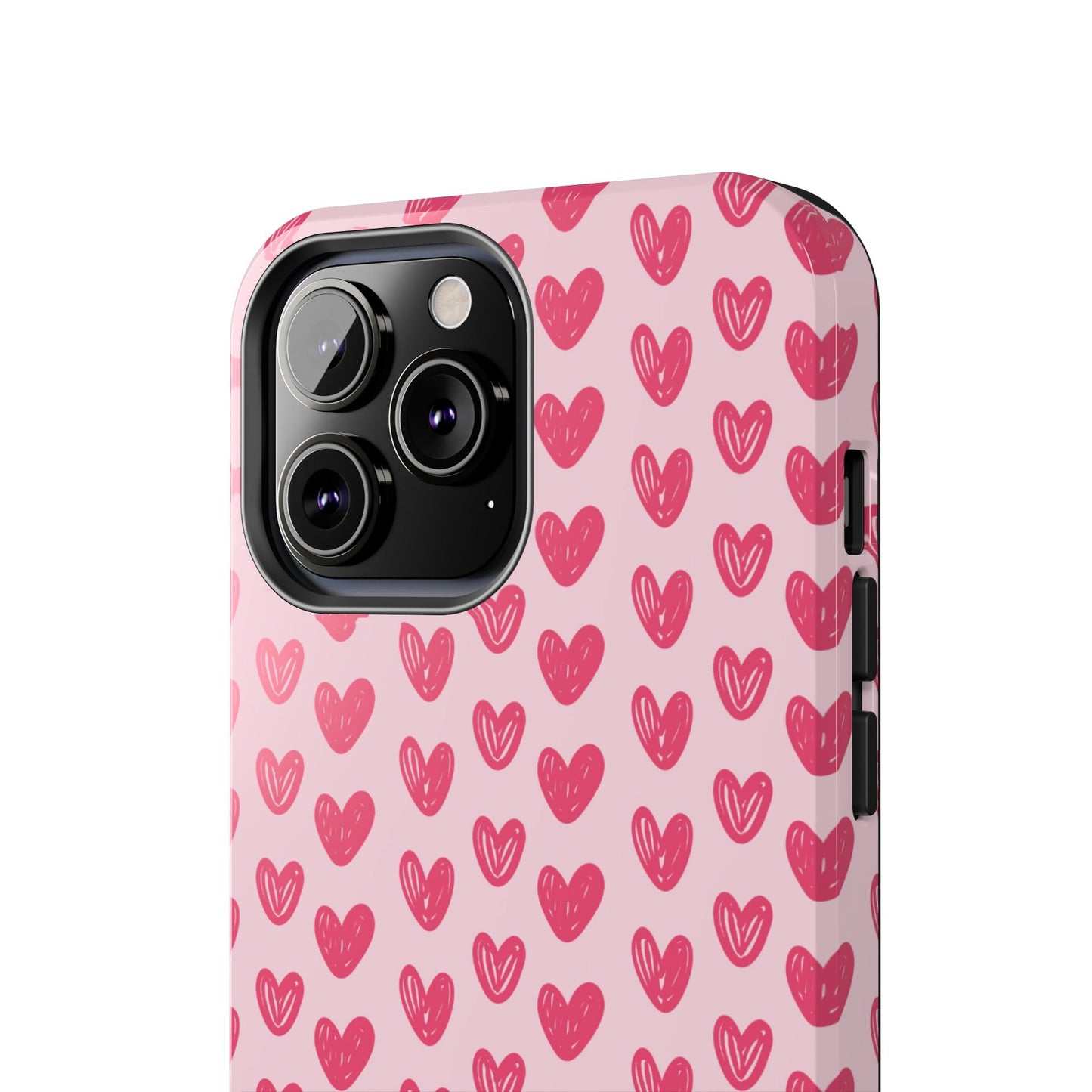 Pink Sketched Hearts – iPhone Case - BOGO Cases
