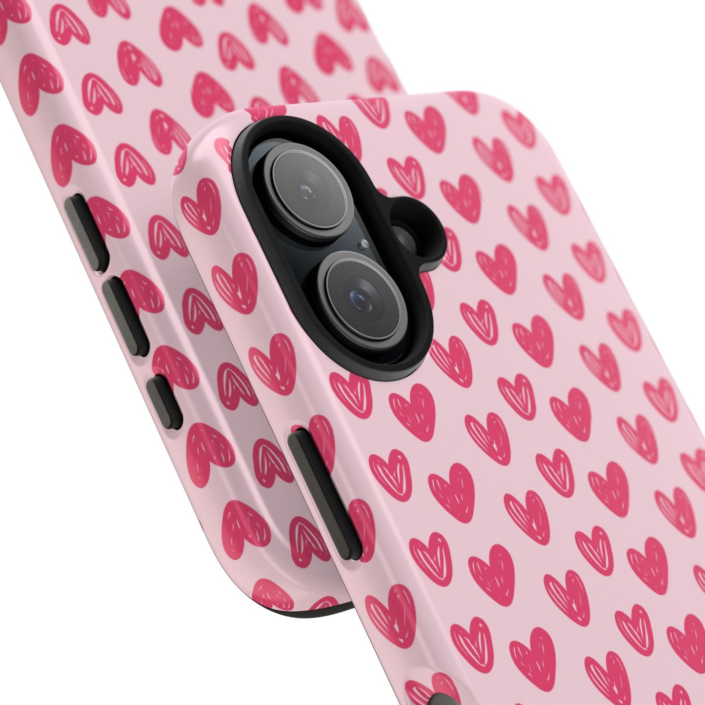 Pink Sketched Hearts – iPhone Case - BOGO Cases