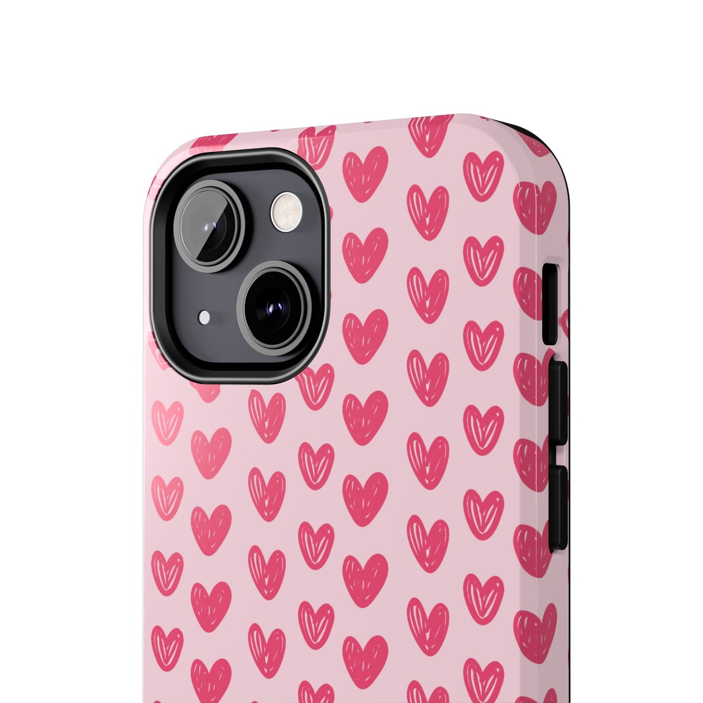 Pink Sketched Hearts – iPhone Case - BOGO Cases