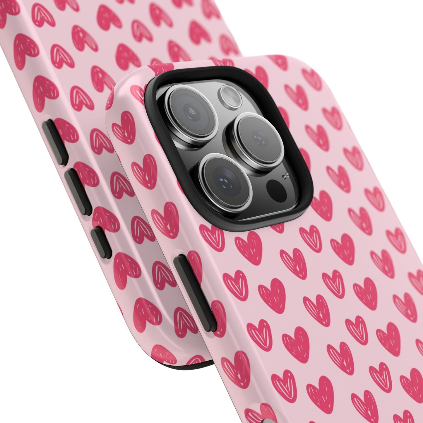 Pink Sketched Hearts – iPhone Case - BOGO Cases