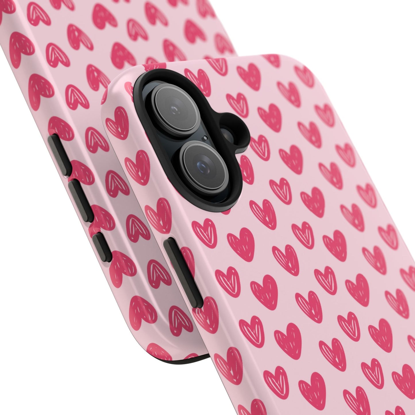 Pink Sketched Hearts – iPhone Case - BOGO Cases