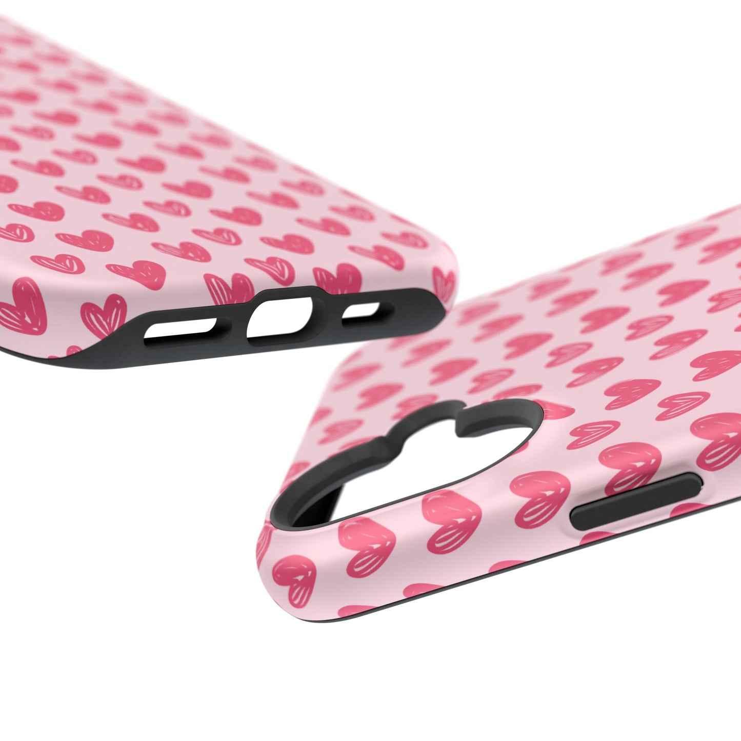 Pink Sketched Hearts – MagSafe Case - BOGO Cases