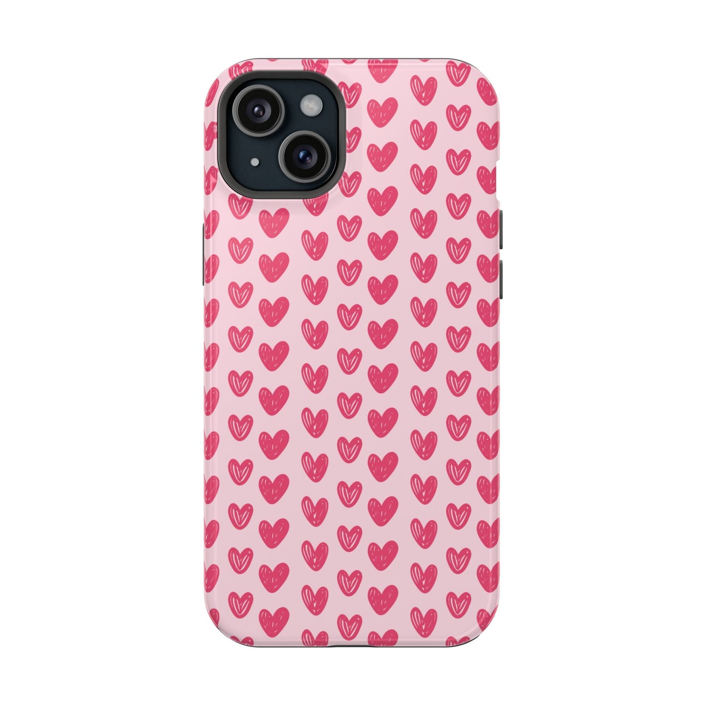 Pink Sketched Hearts – MagSafe Case - BOGO Cases