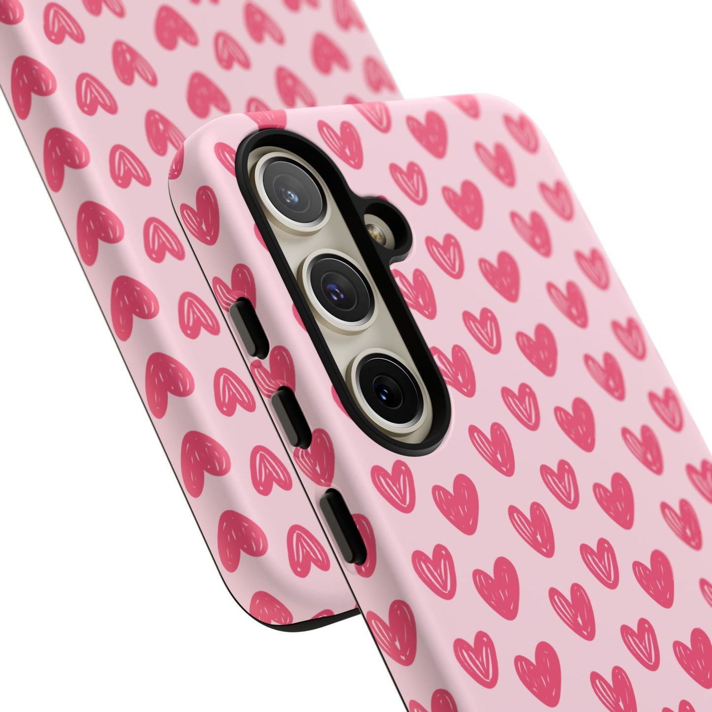Pink Sketched Hearts – Samsung Galaxy Case - BOGO Cases