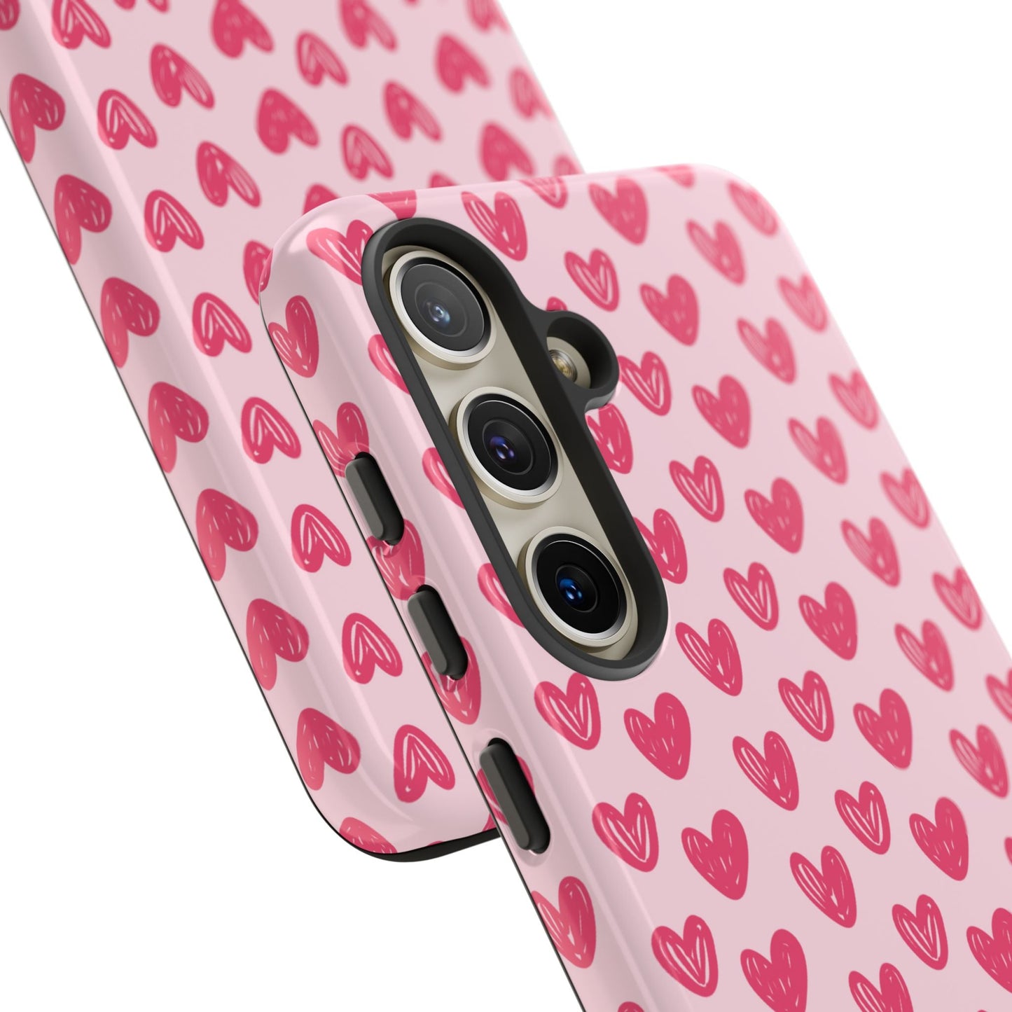 Pink Sketched Hearts – Samsung Galaxy Case - BOGO Cases