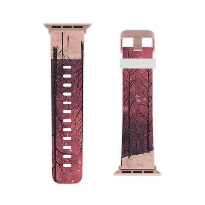 Pink Winter Twilight Forest Apple Watch Band - BOGO Cases