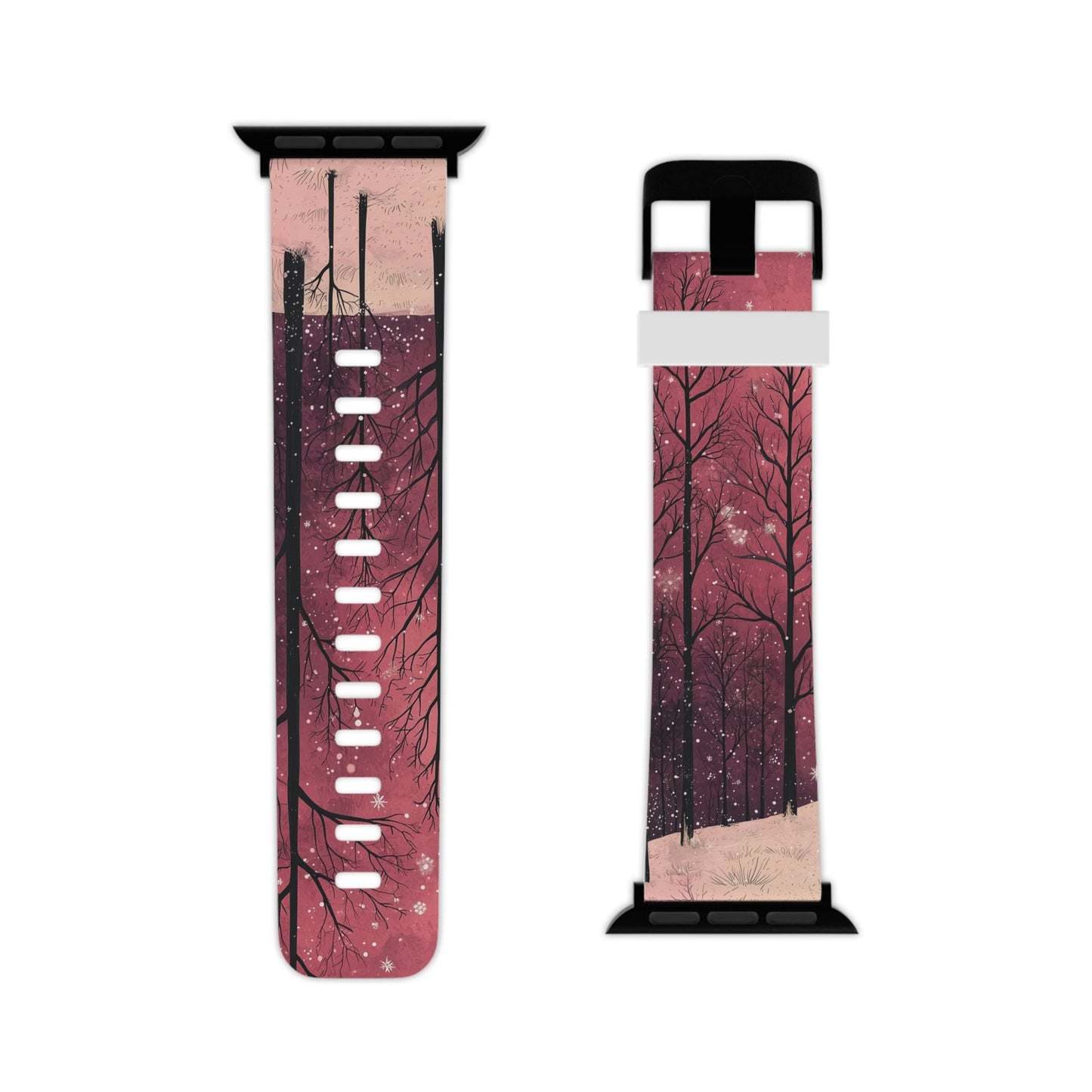 Pink Winter Twilight Forest Apple Watch Band - BOGO Cases