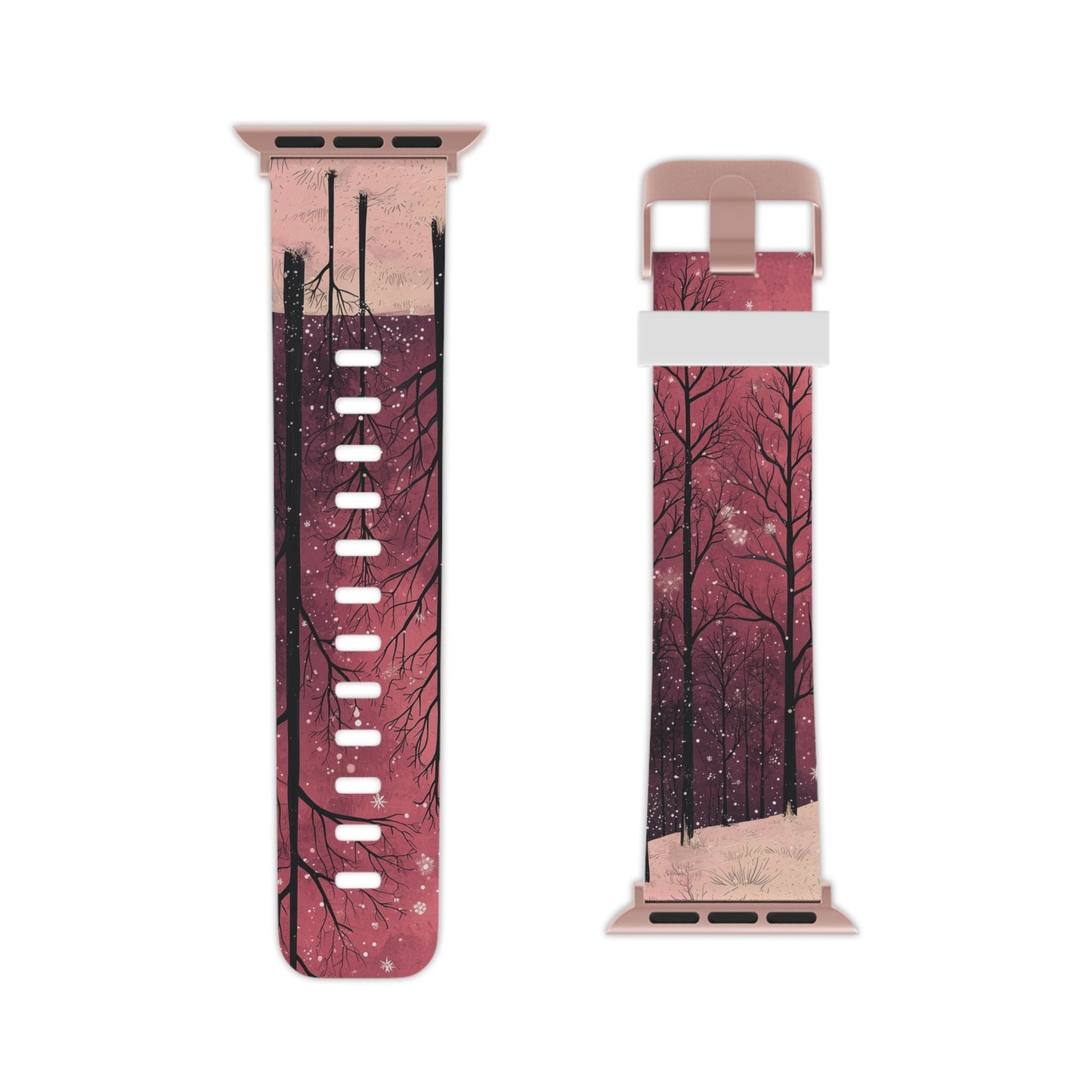Pink Winter Twilight Forest Apple Watch Band - BOGO Cases