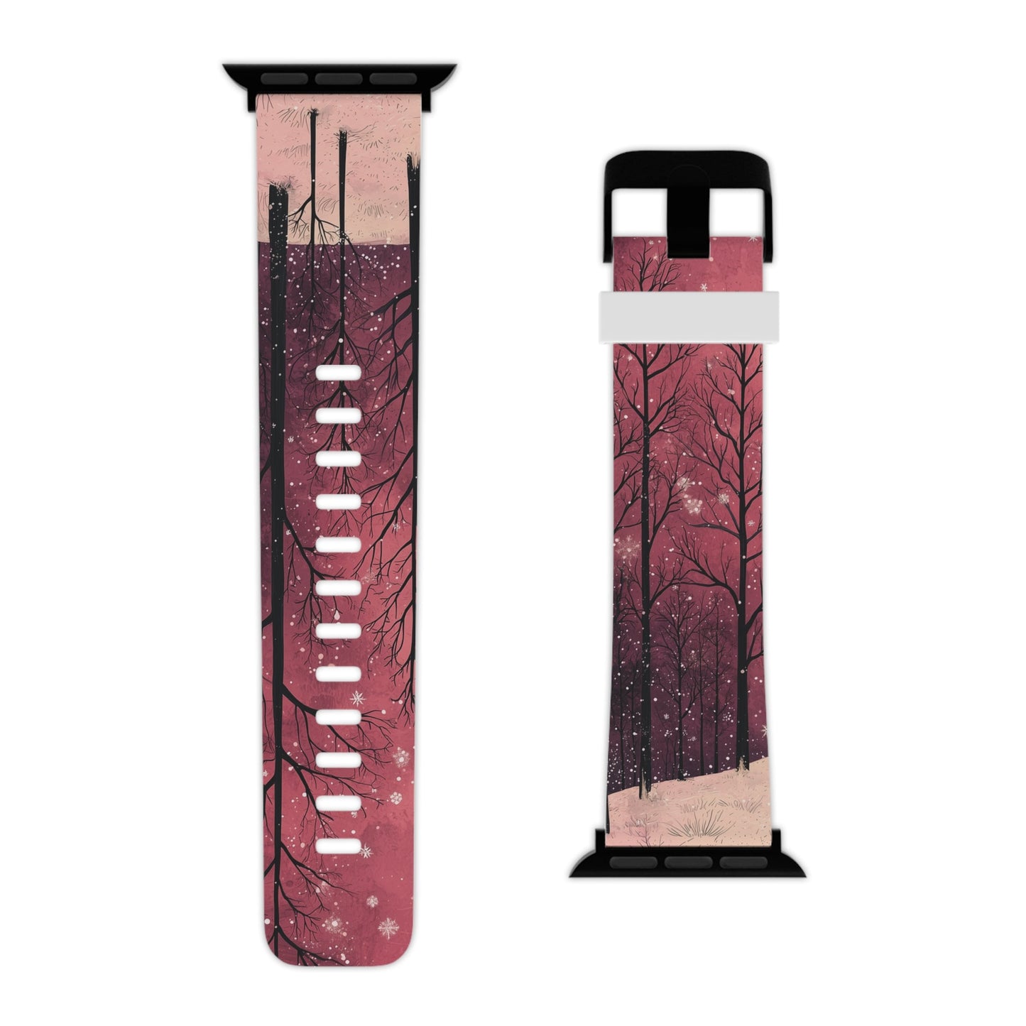 Pink Winter Twilight Forest Apple Watch Band - BOGO Cases