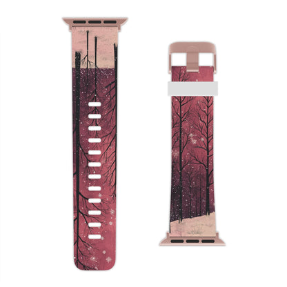 Pink Winter Twilight Forest Apple Watch Band - BOGO Cases
