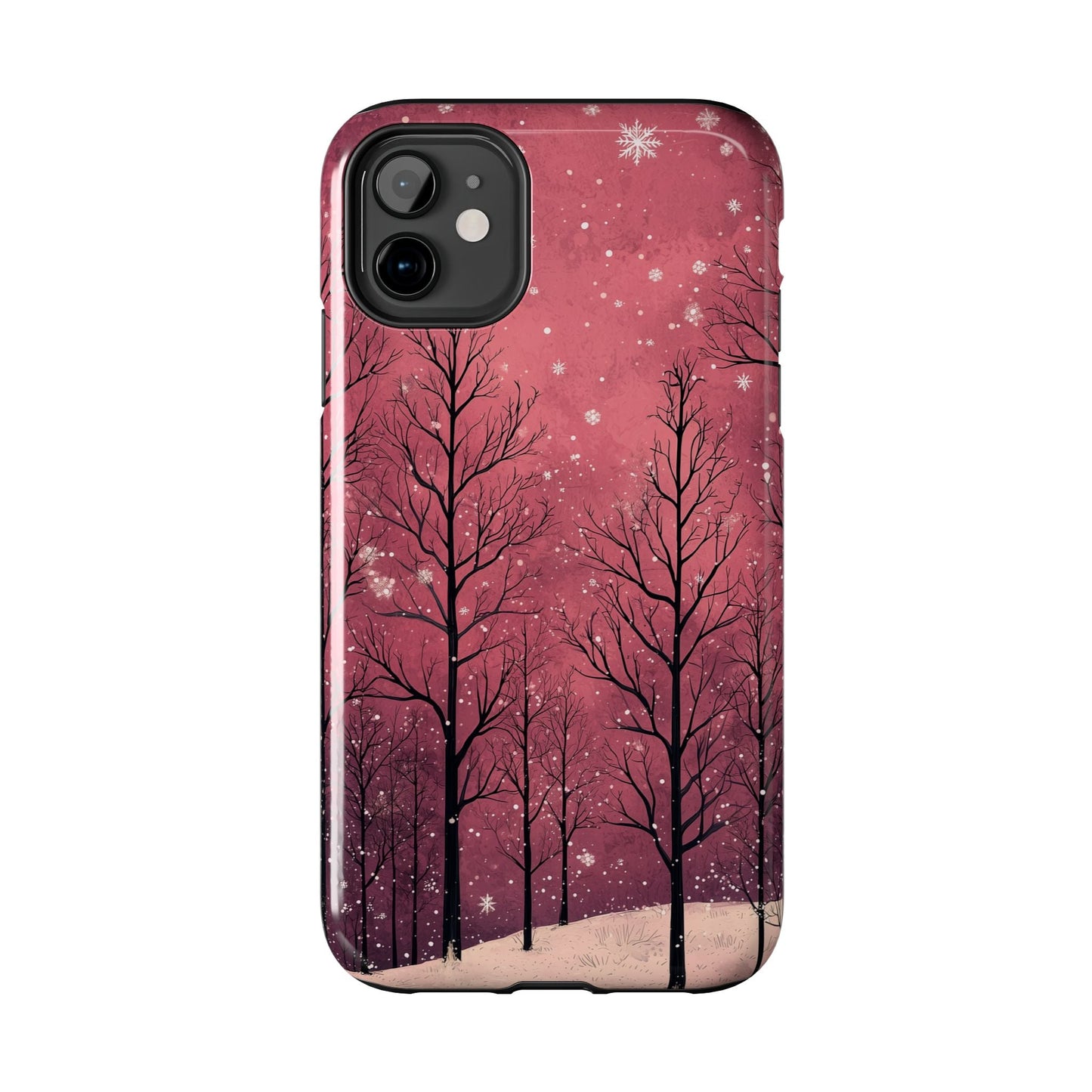 Pink Winter Twilight Forest - iPhone Series Case - BOGO Cases