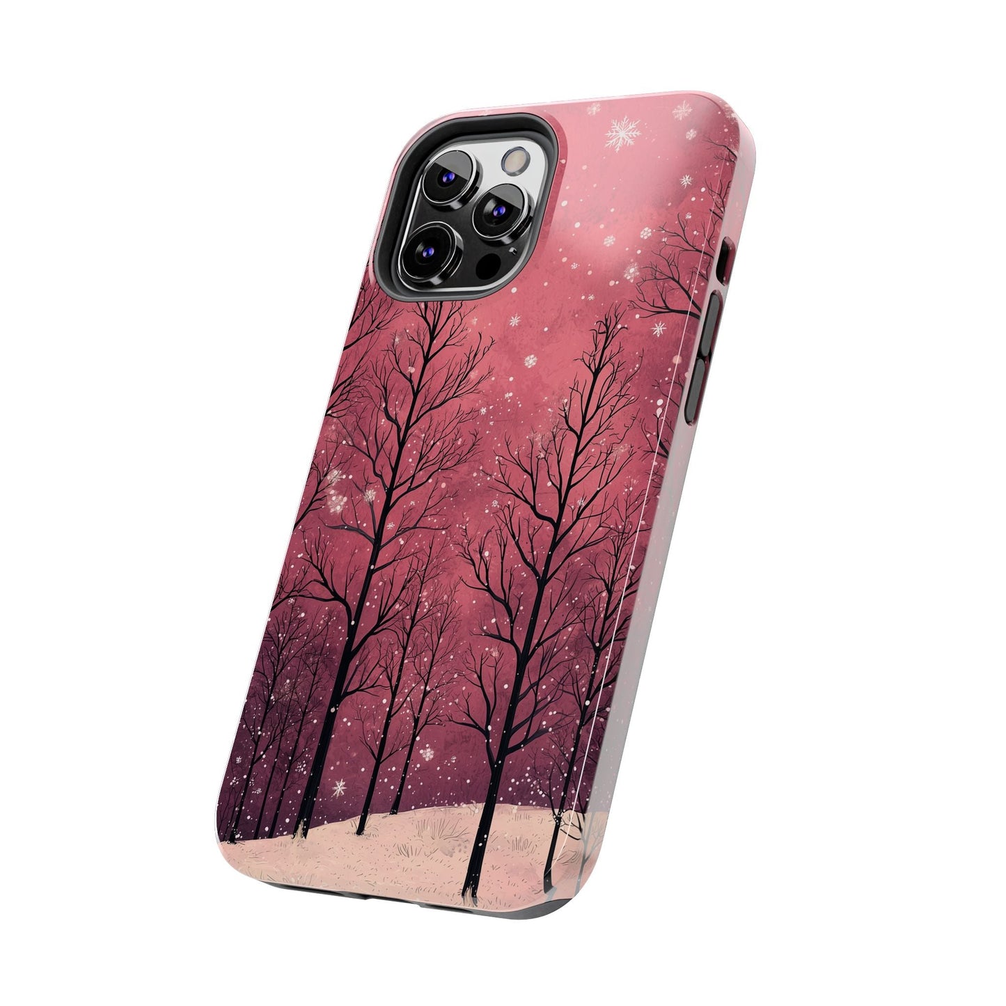 Pink Winter Twilight Forest - iPhone Series Case - BOGO Cases