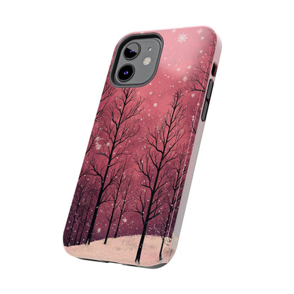 Pink Winter Twilight Forest - iPhone Series Case - BOGO Cases