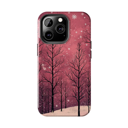 Pink Winter Twilight Forest - iPhone Series Case - BOGO Cases