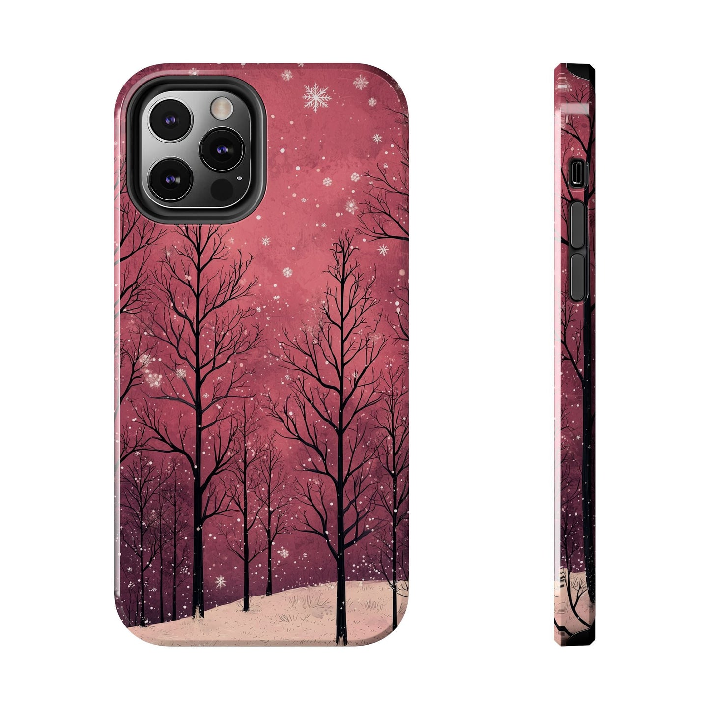 Pink Winter Twilight Forest - iPhone Series Case - BOGO Cases