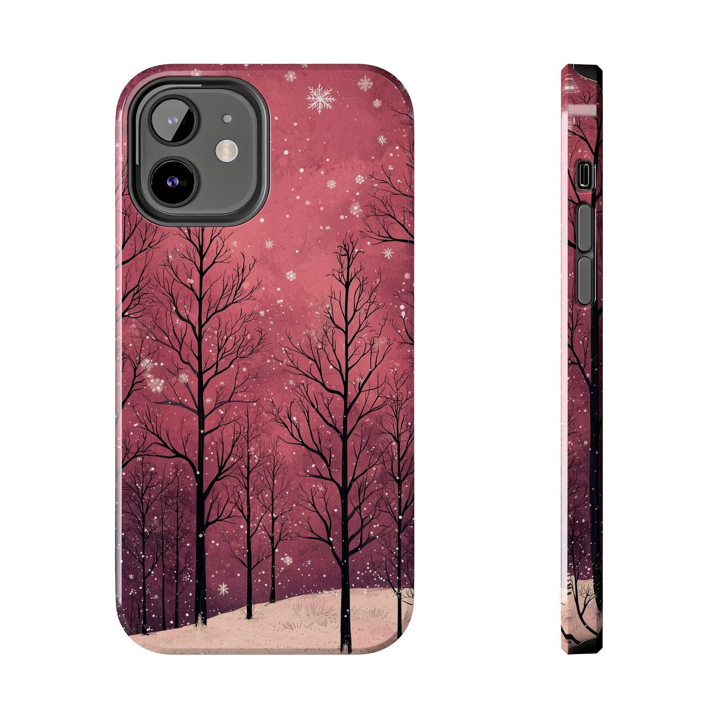 Pink Winter Twilight Forest - iPhone Series Case - BOGO Cases