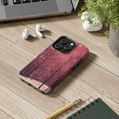 Pink Winter Twilight Forest - iPhone Series Case - BOGO Cases