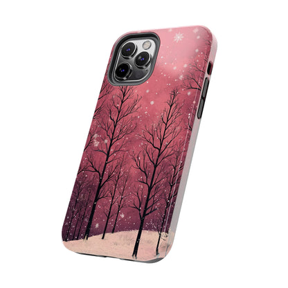 Pink Winter Twilight Forest - iPhone Series Case - BOGO Cases