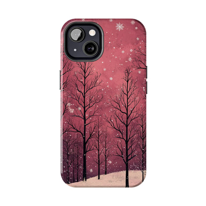 Pink Winter Twilight Forest - iPhone Series Case - BOGO Cases