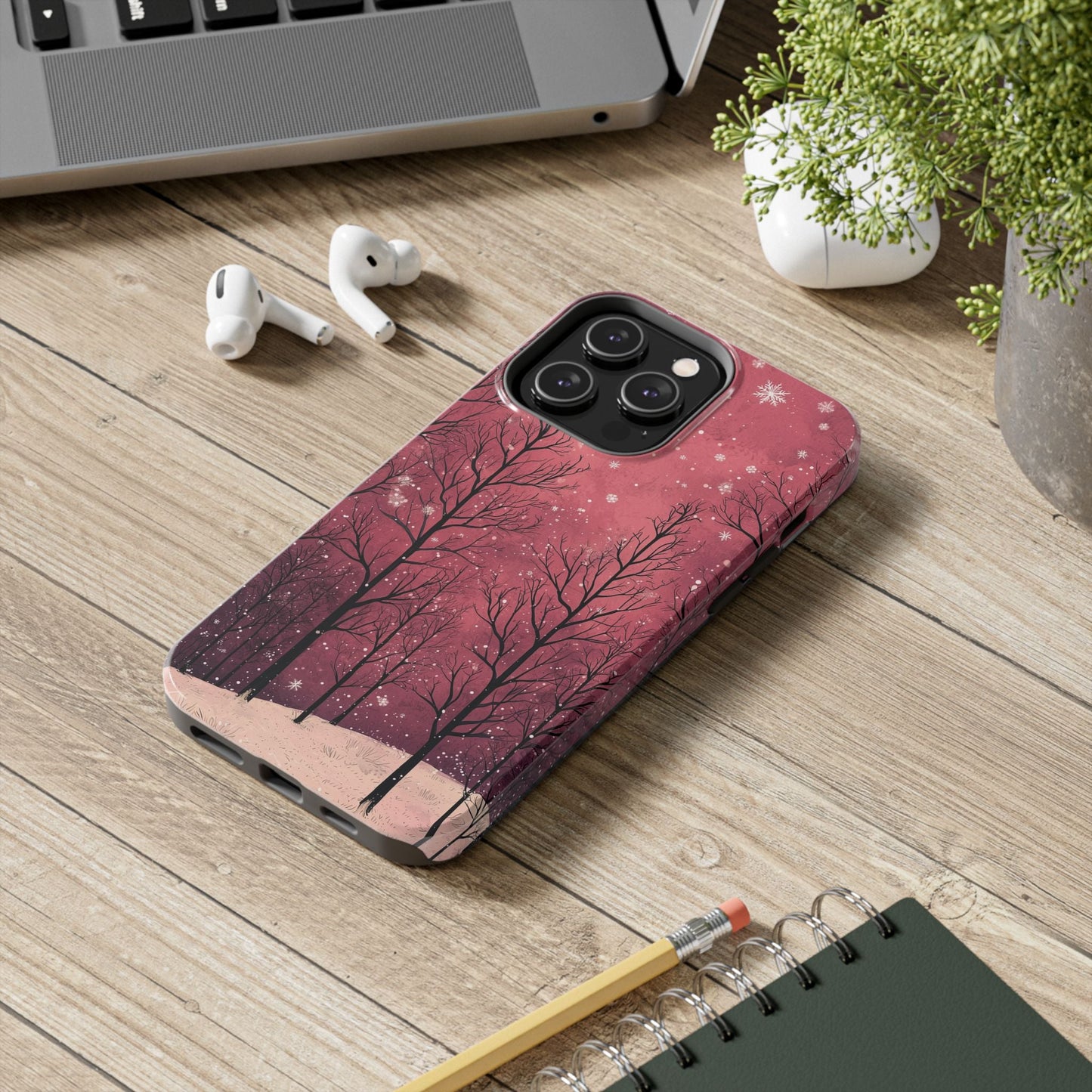 Pink Winter Twilight Forest - iPhone Series Case - BOGO Cases