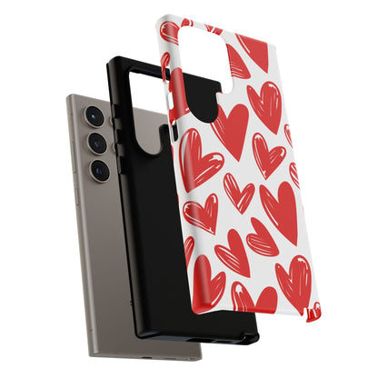 Playful Heart Sketch Design – Samsung Galaxy Case - BOGO Cases