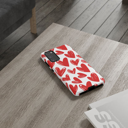 Playful Heart Sketch Design – Samsung Galaxy Case - BOGO Cases